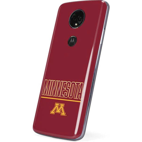 University of Minnesota Athletic Text Moto E5 Plus Skin