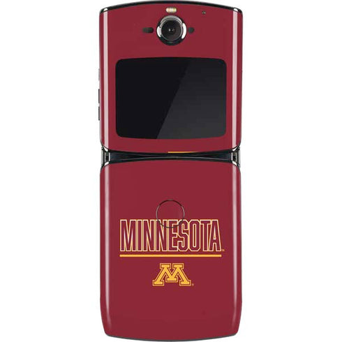 University of Minnesota Athletic Text Motorola RAZR Skin