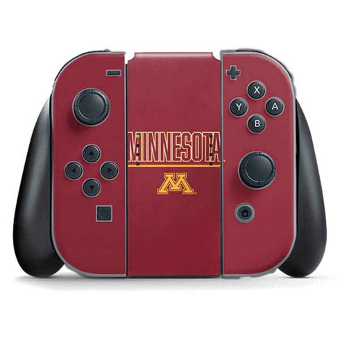 University of Minnesota Athletic Text Nintendo Switch (2017-2021) Joy-Con Controller Skin