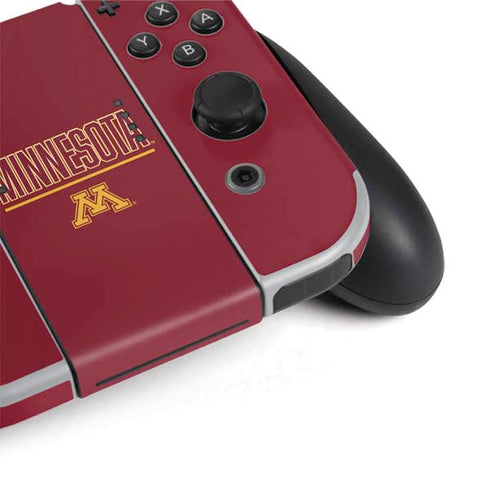 University of Minnesota Athletic Text Nintendo Switch OLED (2021) Skin