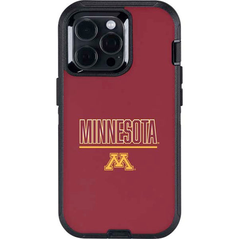University of Minnesota Athletic Text Otterbox Defender iPhone Skin