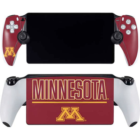 University of Minnesota Athletic Text PlayStation Portal Remote Player Skin