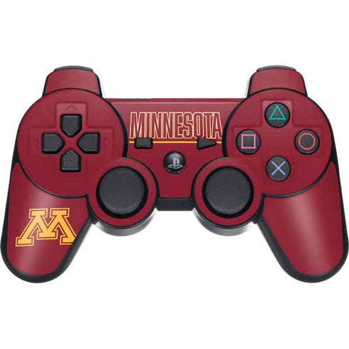 University of Minnesota Athletic Text PS3 Dual Shock wireless controller Skin