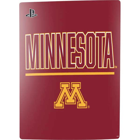 University of Minnesota Athletic Text PS5 Digital Edition Console Skin
