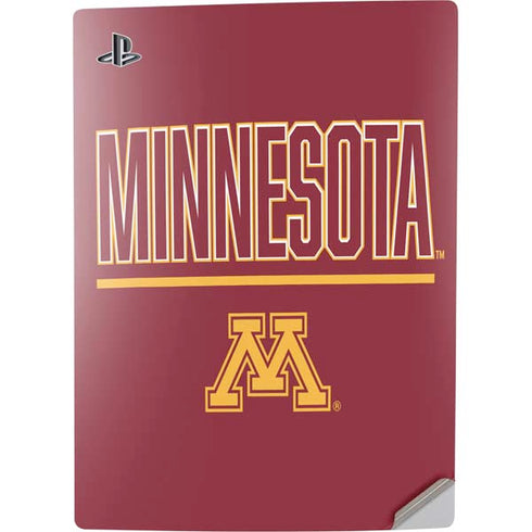 University of Minnesota Athletic Text PS5 Digital Edition Console Skin