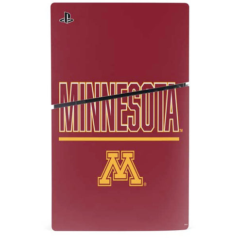 University of Minnesota Athletic Text PS5 Slim Disk Bundle Skin