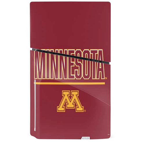 University of Minnesota Athletic Text PS5 Slim Disk Bundle Skin