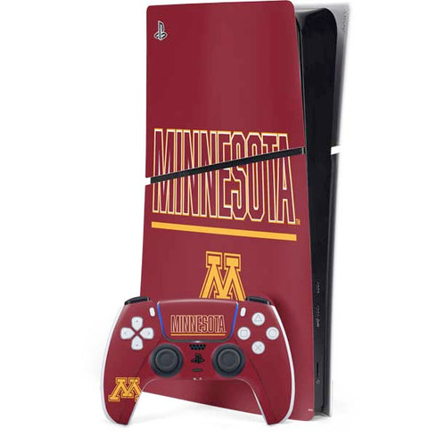 University of Minnesota Athletic Text PS5 Slim Digital Edition Console Skin