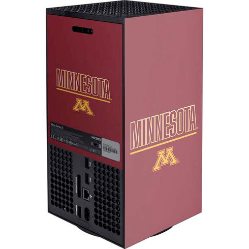 University of Minnesota Athletic Text Xbox Series X Console Skin