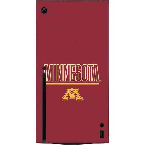 University of Minnesota Athletic Text Xbox Series X Console Skin