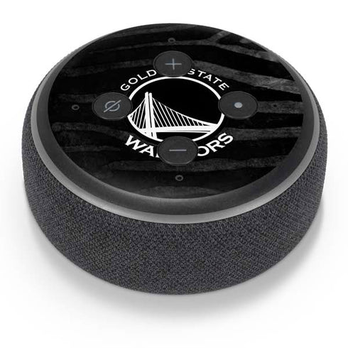 NBA Golden State Warriors Black Animal Print Amazon Echo Dot Skin