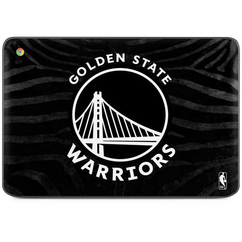 NBA Golden State Warriors Black Animal Print HP Chromebook Skin