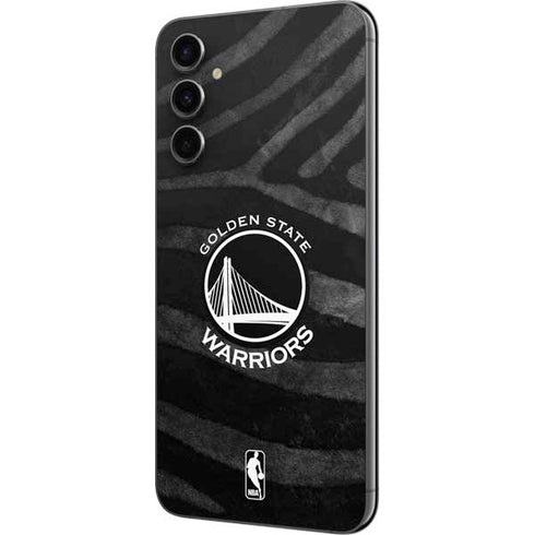 NBA Golden State Warriors Black Animal Print Galaxy A14 5G Skin