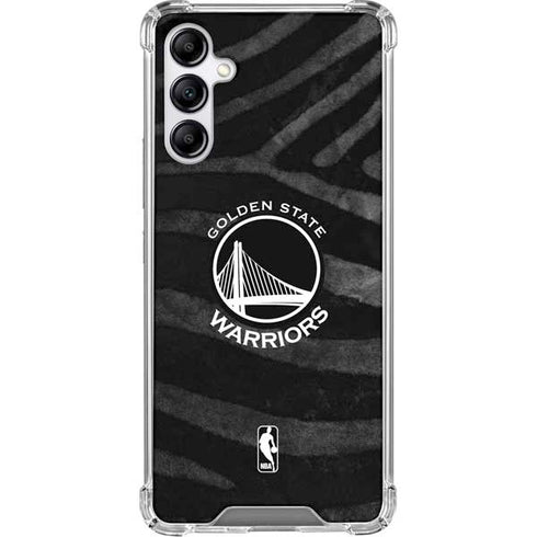 NBA Golden State Warriors Black Animal Print Galaxy A15 5G Clear Case