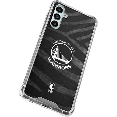 NBA Golden State Warriors Black Animal Print Galaxy A15 5G Clear Case