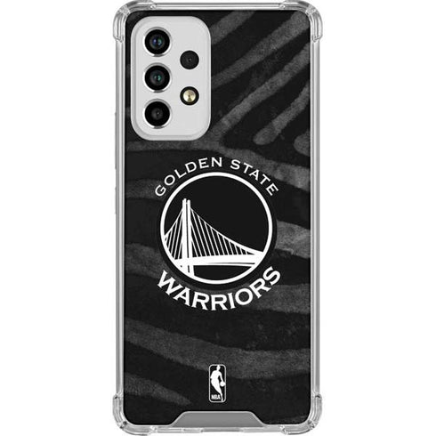NBA Golden State Warriors Black Animal Print Galaxy A33 5G Clear Case