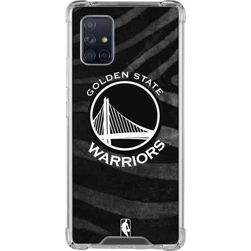 NBA Golden State Warriors Black Animal Print Galaxy A71 5G Clear Case