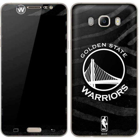 NBA Golden State Warriors Black Animal Print Galaxy J7 Skin