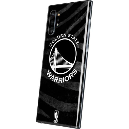 NBA Golden State Warriors Black Animal Print Galaxy Note 10 Plus Skin