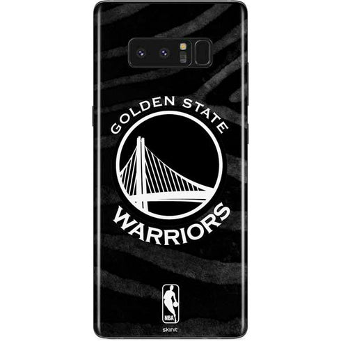 NBA Golden State Warriors Black Animal Print Galaxy Note 8 Skin
