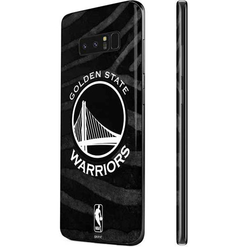 NBA Golden State Warriors Black Animal Print Galaxy Note 8 Skin