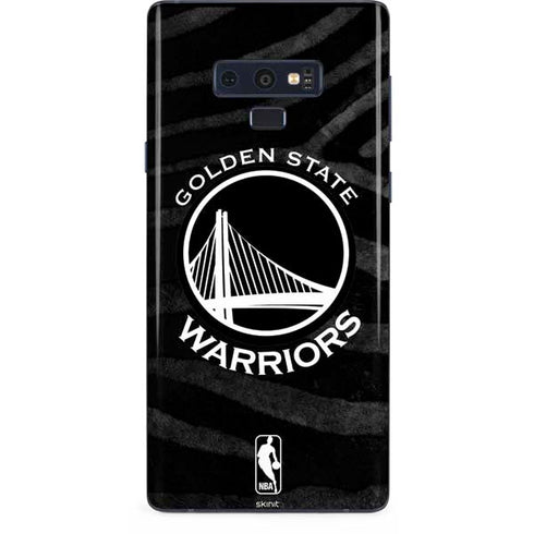 NBA Golden State Warriors Black Animal Print Galaxy Note 9 Skin