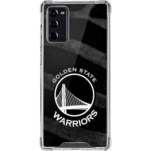 NBA Golden State Warriors Black Animal Print Galaxy Note20 5G Clear Case