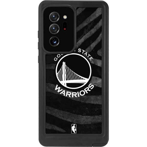 NBA Golden State Warriors Black Animal Print Galaxy Note20 Ultra 5G Waterproof Case