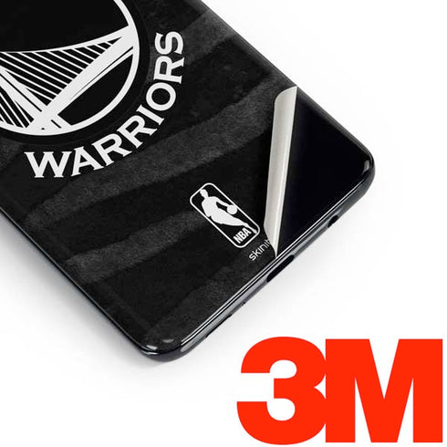 NBA Golden State Warriors Black Animal Print Galaxy S10 Plus Skin