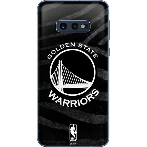 NBA Golden State Warriors Black Animal Print Galaxy S10e Skin