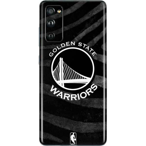 NBA Golden State Warriors Black Animal Print Galaxy S20 Fan Edition Skin