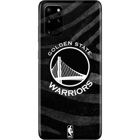 NBA Golden State Warriors Black Animal Print Galaxy S20 Plus Skin