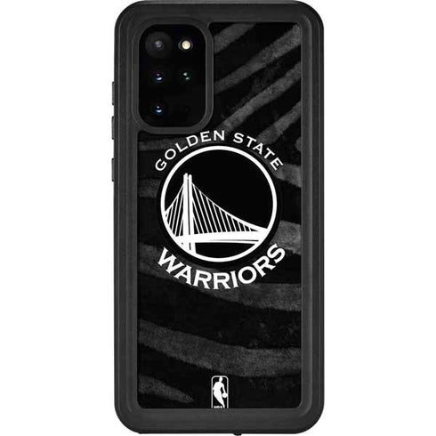 NBA Golden State Warriors Black Animal Print Galaxy S20 Plus Waterproof Case