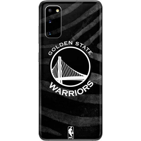 NBA Golden State Warriors Black Animal Print Galaxy S20 Skin