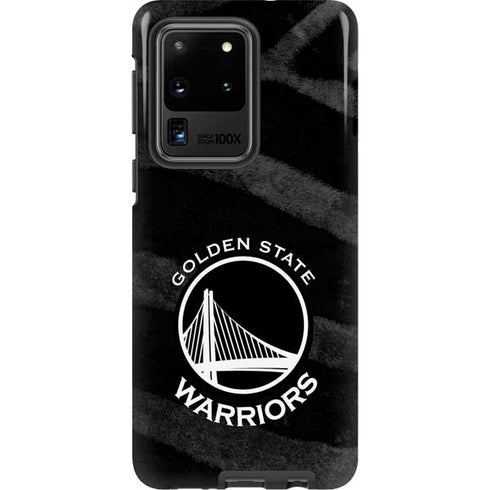 NBA Golden State Warriors Black Animal Print Galaxy S20 Ultra 5G Pro Case