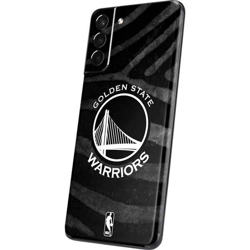 NBA Golden State Warriors Black Animal Print Galaxy S21 Plus 5G Skin