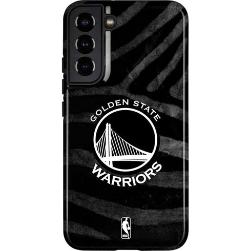 NBA Golden State Warriors Black Animal Print Galaxy S22 Plus Pro Case
