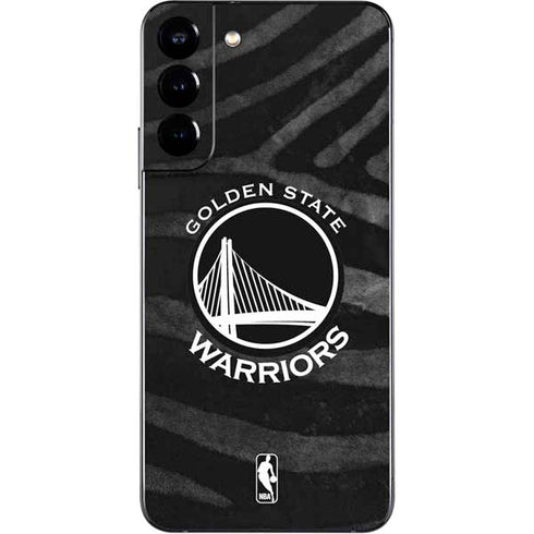 NBA Golden State Warriors Black Animal Print Galaxy S22 Plus Skin