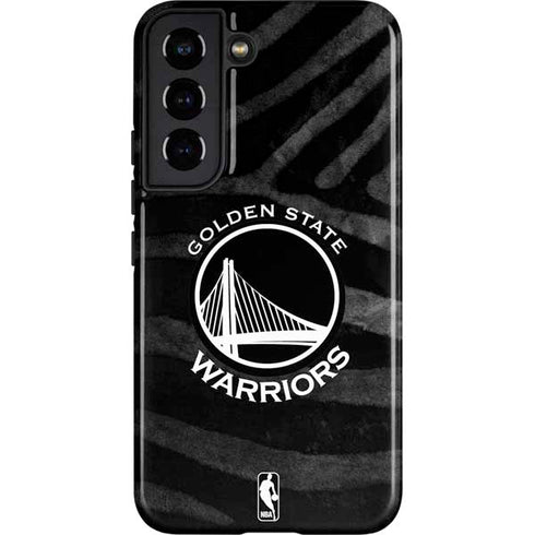 NBA Golden State Warriors Black Animal Print Galaxy S22 Pro Case