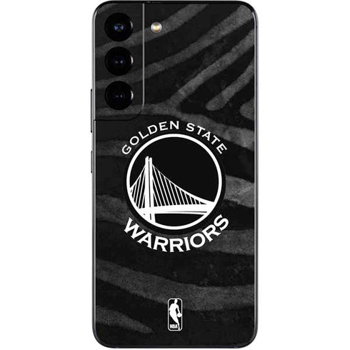 NBA Golden State Warriors Black Animal Print Galaxy S22 Skin