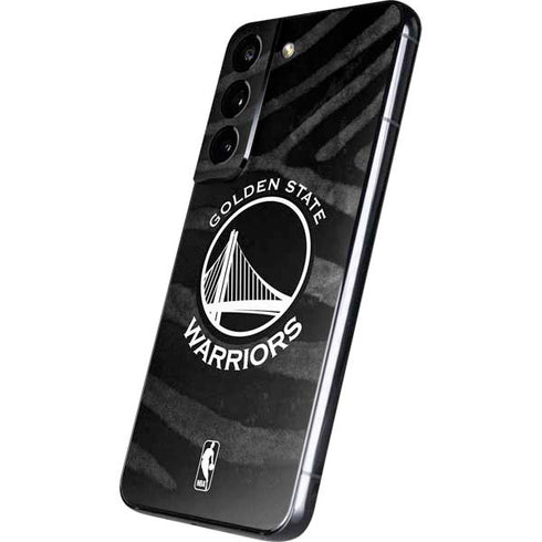 NBA Golden State Warriors Black Animal Print Galaxy S22 Skin