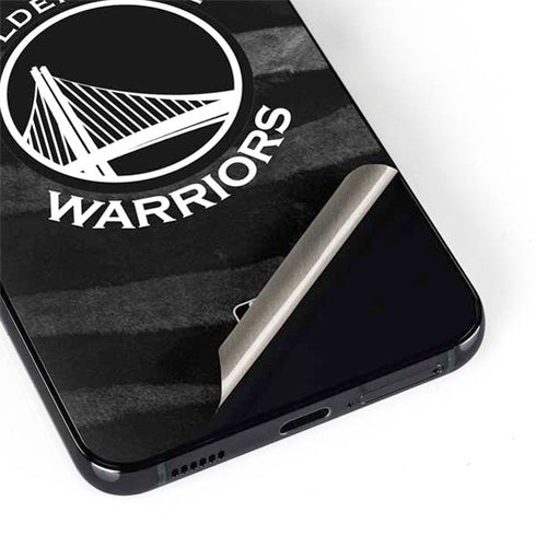 NBA Golden State Warriors Black Animal Print Galaxy S22 Skin