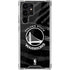 NBA Golden State Warriors Black Animal Print Galaxy S22 Ultra Clear Case