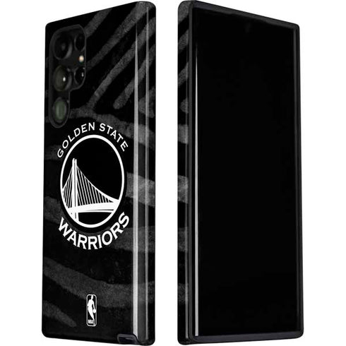 NBA Golden State Warriors Black Animal Print Galaxy S22 Ultra Pro Case