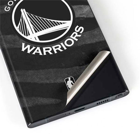 NBA Golden State Warriors Black Animal Print Galaxy S22 Ultra Skin
