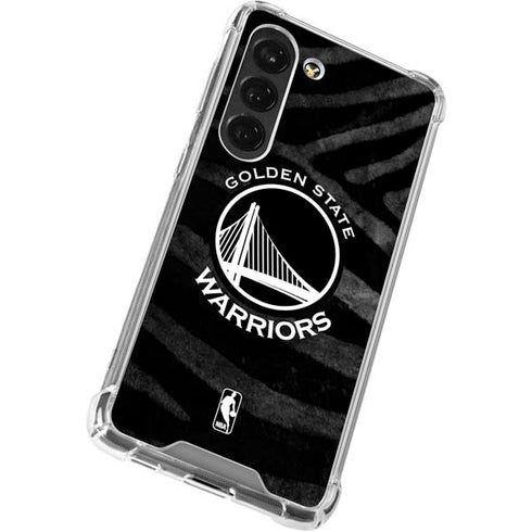 NBA Golden State Warriors Black Animal Print Galaxy S23 Clear Case