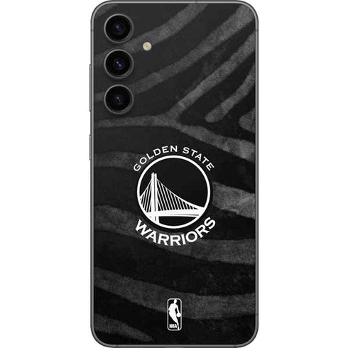 NBA Golden State Warriors Black Animal Print Galaxy S23 FE Skin