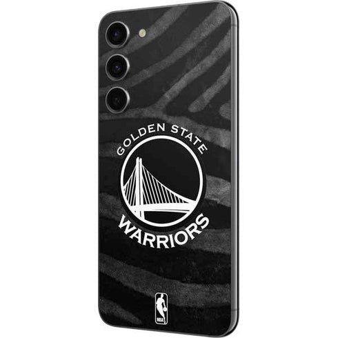 NBA Golden State Warriors Black Animal Print Galaxy S23 Plus Skin