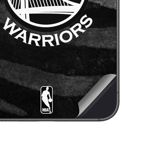 NBA Golden State Warriors Black Animal Print Galaxy S23 Plus Skin