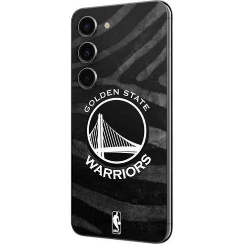 NBA Golden State Warriors Black Animal Print Galaxy S23 Skin